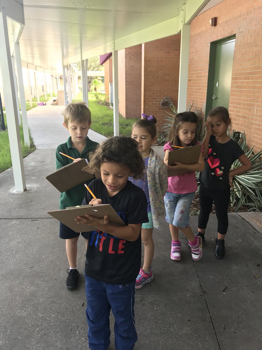 TeachMrsDTeach's tweet photo. Our #SummerScienceInstitute Firsties at @The_GESGators went on a exploration walk to find examples of push/pull! We even stopped in to visit Principal @faustman65113! @IRCSchools https://t.co/UpprtRV5Gl