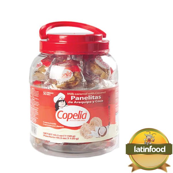 LatinFoodUS's tweet photo. Sweets made of sugar cane with coconut and arequipe (custard-like cream), bite-size, ideal for small cravings! #LatinFoodUSCorp #Copelia #Panelitas https://t.co/XAnAHjlCD6