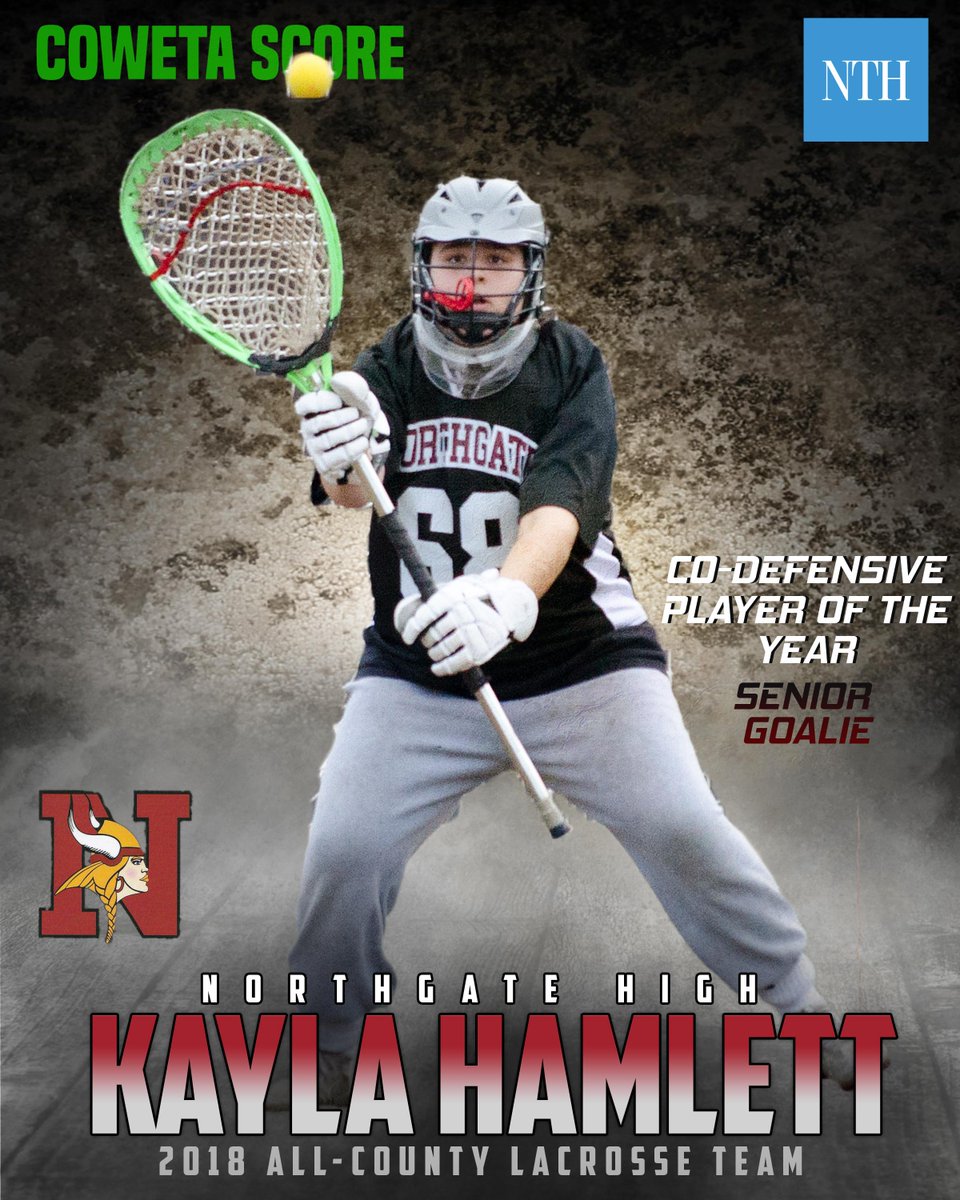 CowetaScore's tweet photo. Congrats to the 2018 All-County Girls Lacrosse Co-Defensive Players of the Year - Northgate's @kaylahamlett02 and East Coweta's @KatieMorgenroth https://t.co/lnGfK6JBxy