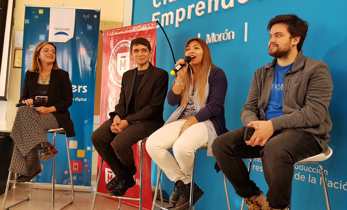 SoyCotyFerrer's tweet photo. Ahora! "Historias que inspiran" en el Club de Emprendedores de @MoronGobierno, un encuentro para jóvenes apasionados por la tecnología. Gracias Intendente @rctagliaferro por este trabajo conjunto. Gracias @sofireba @marturua @ginotubaro @DalesiBildo @maru_ok18! 👏 #digitalers https://t.co/eSfiz2WCwV
