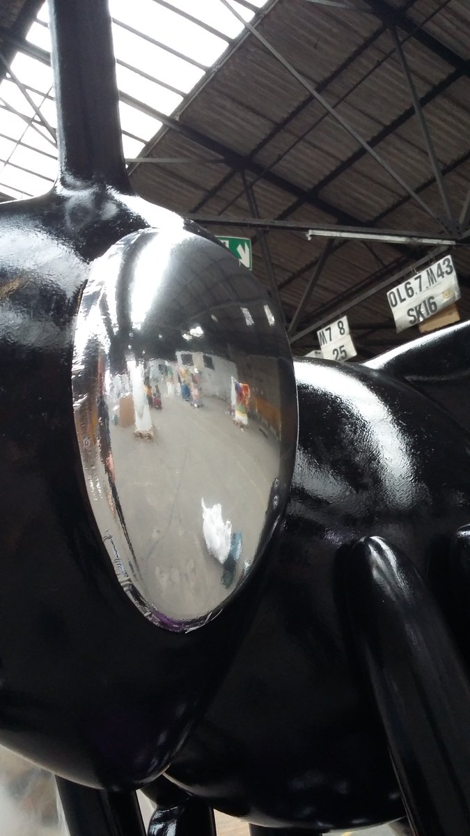 APBissell's tweet image. Our @beeinthecitymcr is nearly there.  A few finishing touches and a coat of resin and we are there.  #Reflection #BeeYourself #YouAreManchester @FredAldous @whitecroftlight @Cundall_Global