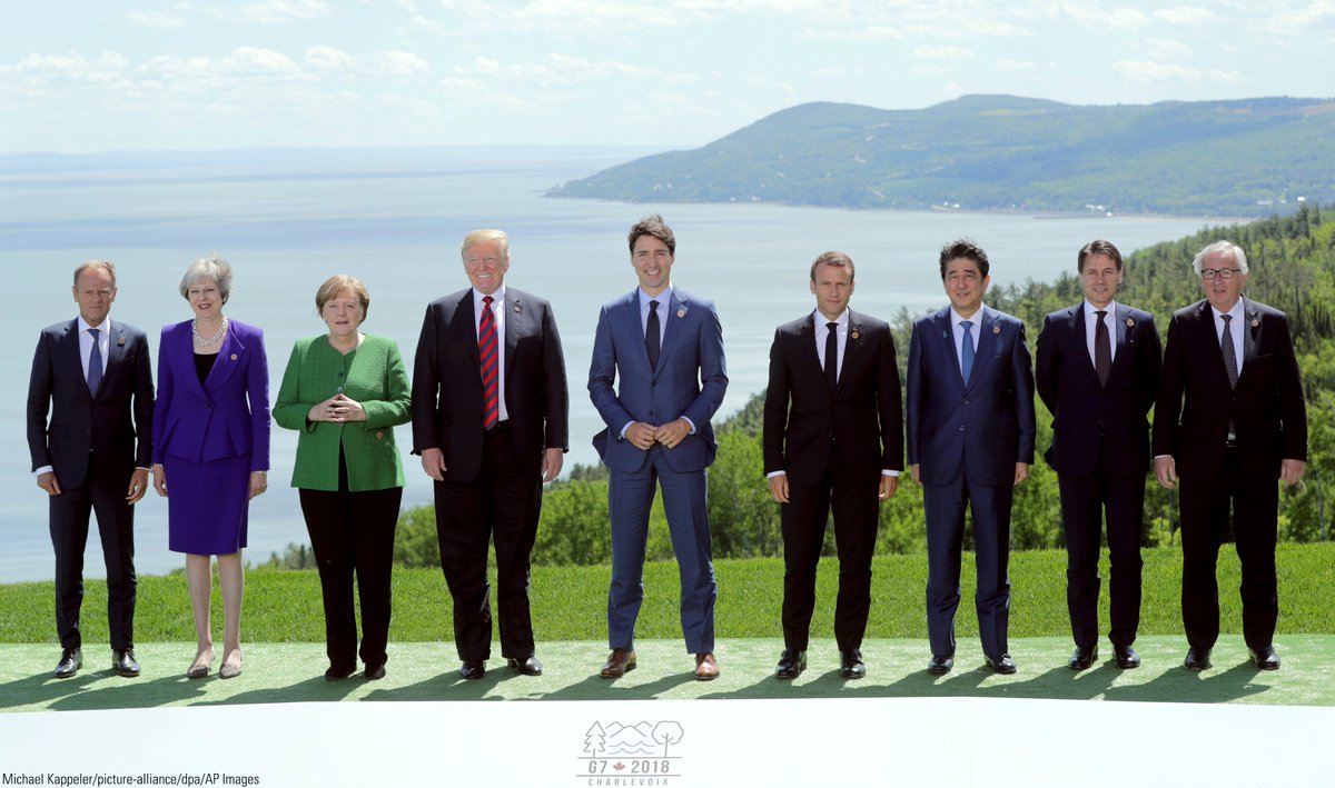 Fox News Potus And Other Participating Politicians At The G7 Summit Stand Outside The Hotel Fairmont Le Manoir In Quebec T Co 7t3n9r3w6e T Co Lh5jz5jbev