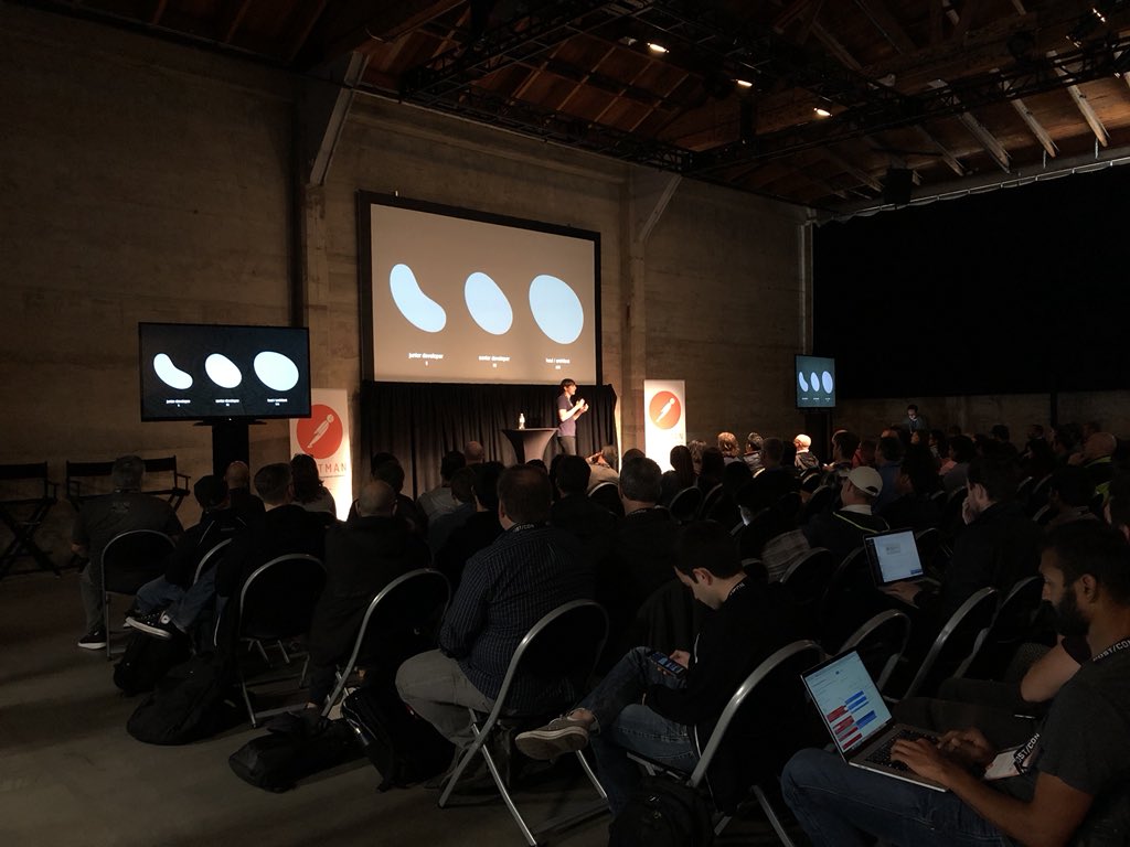 sailsjsjobs's tweet photo. We all grow professionally for our careers. What role can a company play in the growth of an employee? @mikermcneil 's talk at Post/Con #postcon2018 (thanks @shamasis for cool picture!) https://t.co/vWUX69A1XS