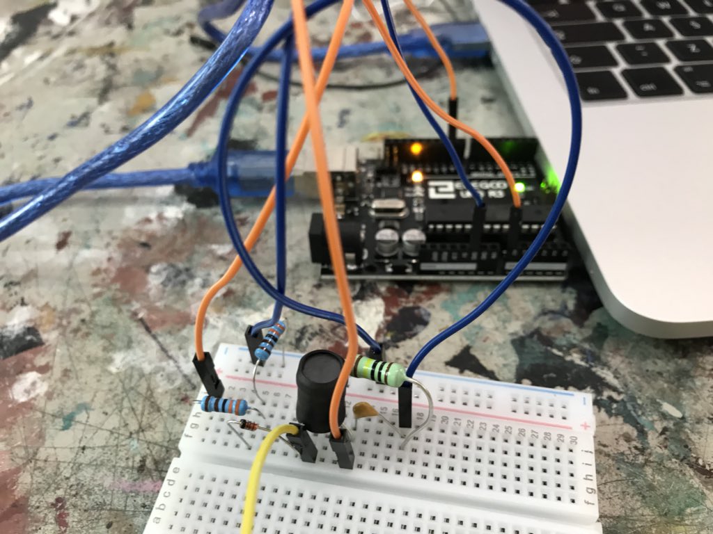 miriam_storey's tweet photo. Playing with multi frequency capacity  sensing, building simple circuits at the #Interactive #Touch Workshop today. Problem solving with creative technologies, don’t make the solution the problem, look at the problem, find the solution, keep trying! @IN_TOUCH_UCL @invisibleflock https://t.co/WrOfGSjWW5