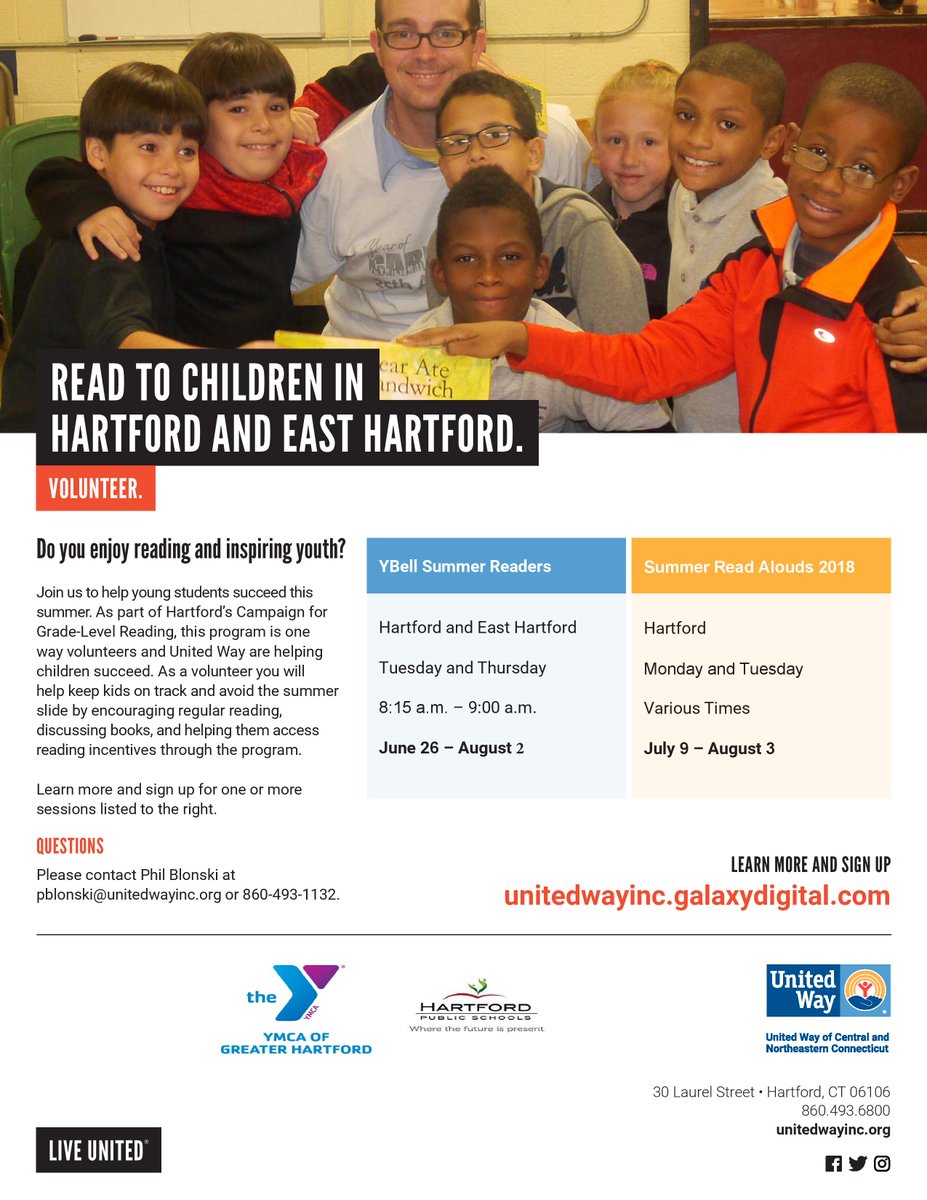 unitedwayinc's tweet photo. VOLUNTEER OPPORTUNITY: Help children succeed this summer! Click HERE -> https://t.co/502cRS8VmM to sign up to be a United Way Summer Reader.

#UWReader #FindtheBestWay https://t.co/aN9Y6AWxyp