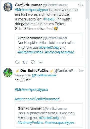 DerSchleFaZke's tweet photo. MÖBIUSALARM! MÖBIUSALARM! MÖBUISALARM!!!!
#MeteorApocalypse https://t.co/831Q7CSLmo