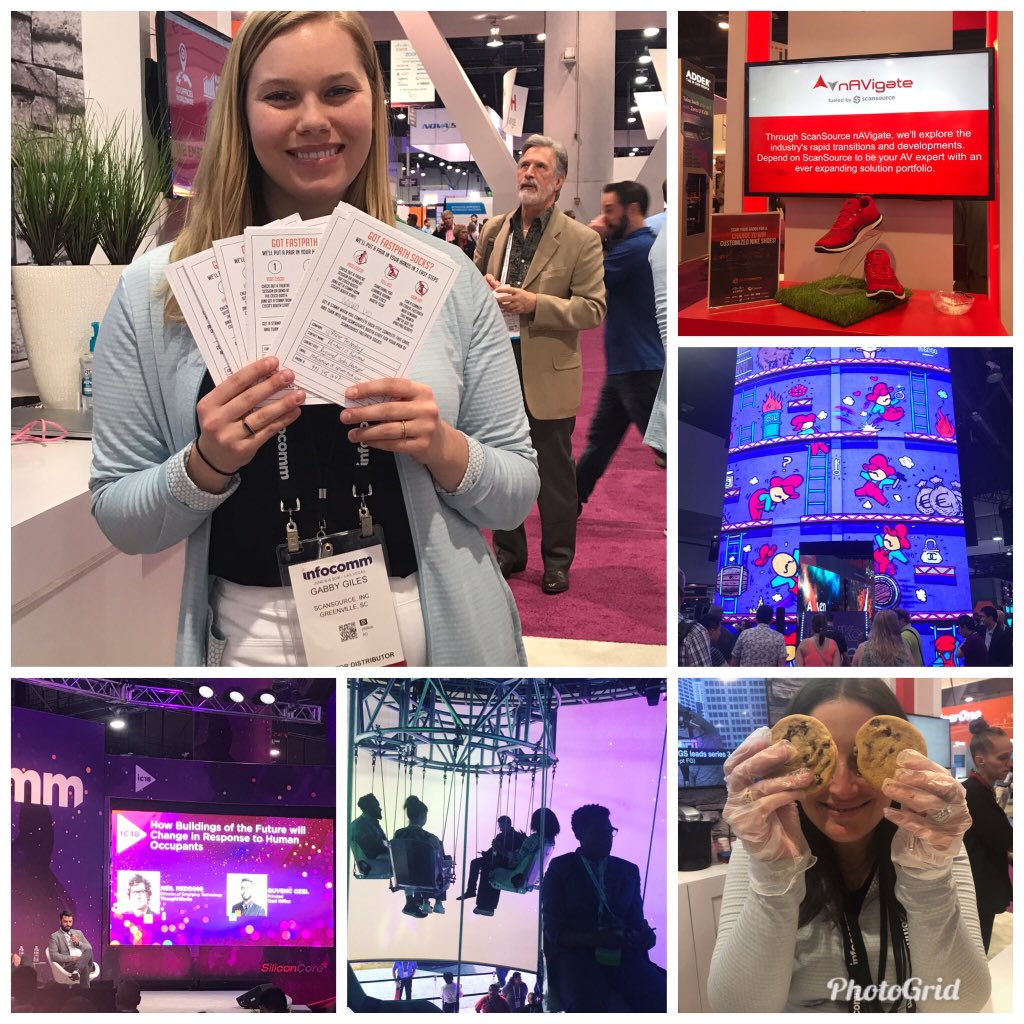 ScanSourceComm's tweet photo. Here's a fun look back at all of our favorite #Infocomm18 moments! What were yours? #Avtweeps #ProAV #nAVigateScanSource https://t.co/nBHyH9y5Id