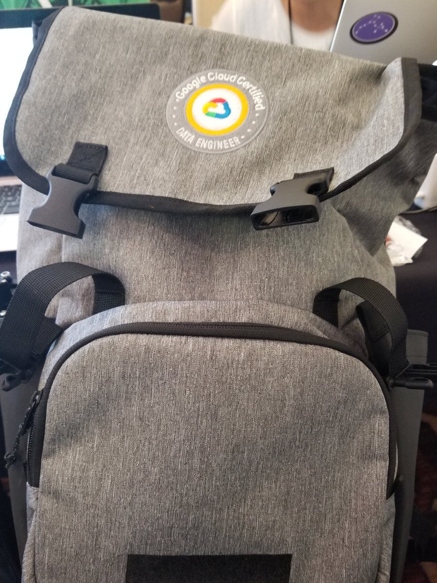 iam_larryg's tweet photo. Wore my #gcpdataengineer bag to #DevFestDC https://t.co/WTvvvpFsal