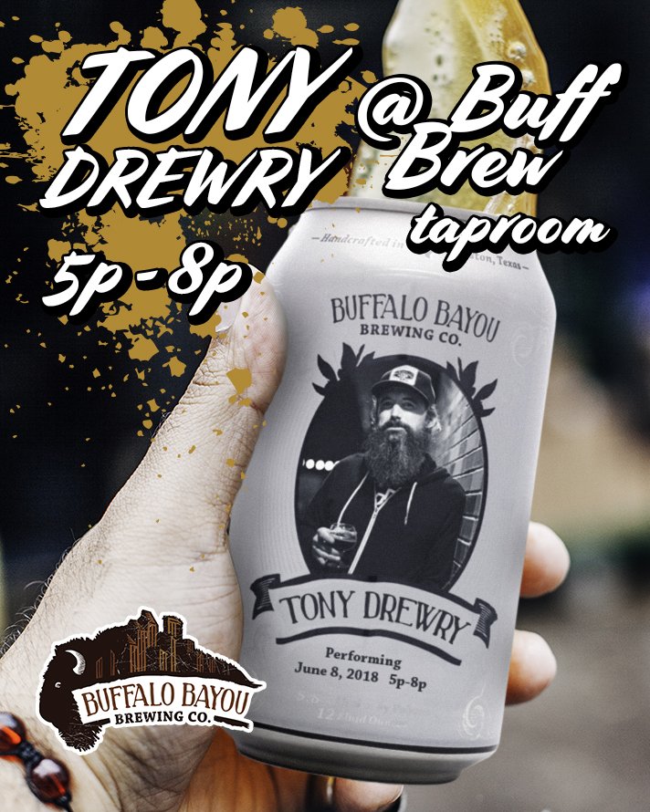 Tonight, 6/8 from 5p-9p, we're having a special Happy Hour guest! Join us at 5p for a traditional sip with Tony Drewry, then hang out while Tony works some magic on his guitar til 8p. It's gonna be a hell of a time. #shitdang

Can't make it tonight? Open house Saturdays 12p-3p!