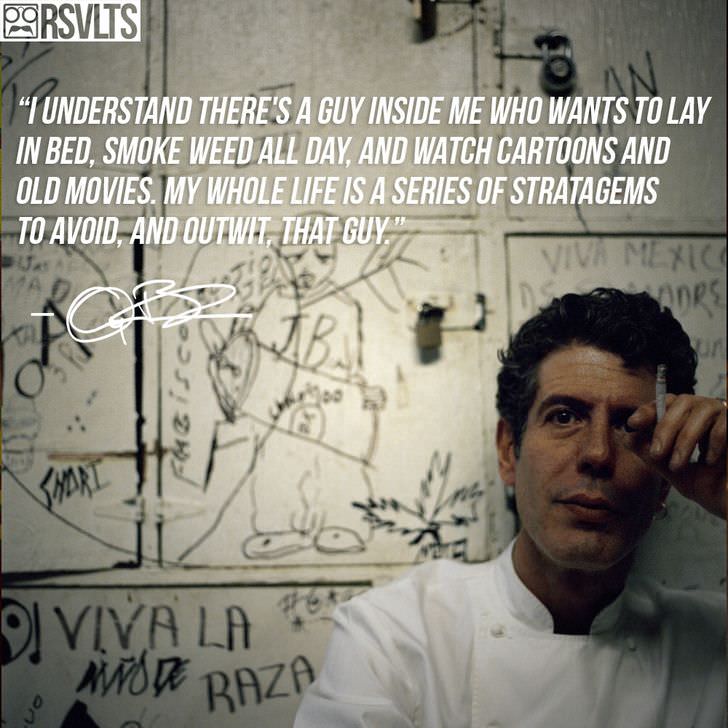 Anthony Bourdain was an ex-drug addict working in a kitchen when he published his first article at the age of 43. He published his first book at 44. Today the world is reeling at his loss. You are never done until you say so. It's never too late to become one of the greats. WRITE