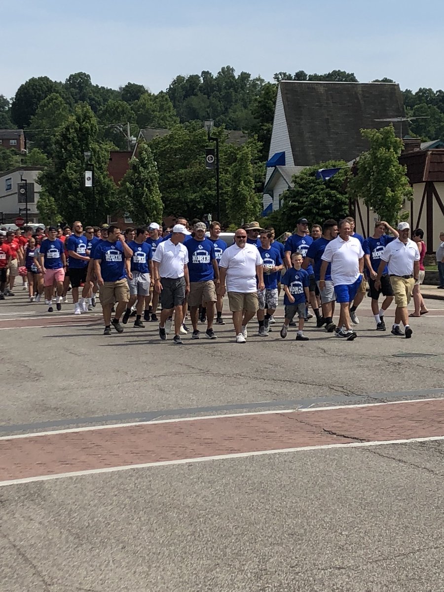 AnnGreenComm's tweet photo. South Charleston loves a parade! Today, the community celebrated the North-South Football Classic taking place tomorrow at SCHS! https://t.co/mw8DLmv07l