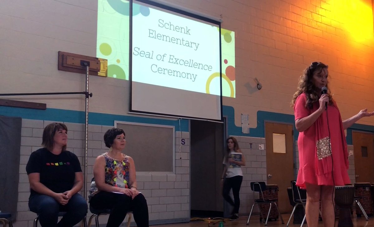 Schenk Elementary's principal speaking on the importance of Welcoming Schools on the school's climate.