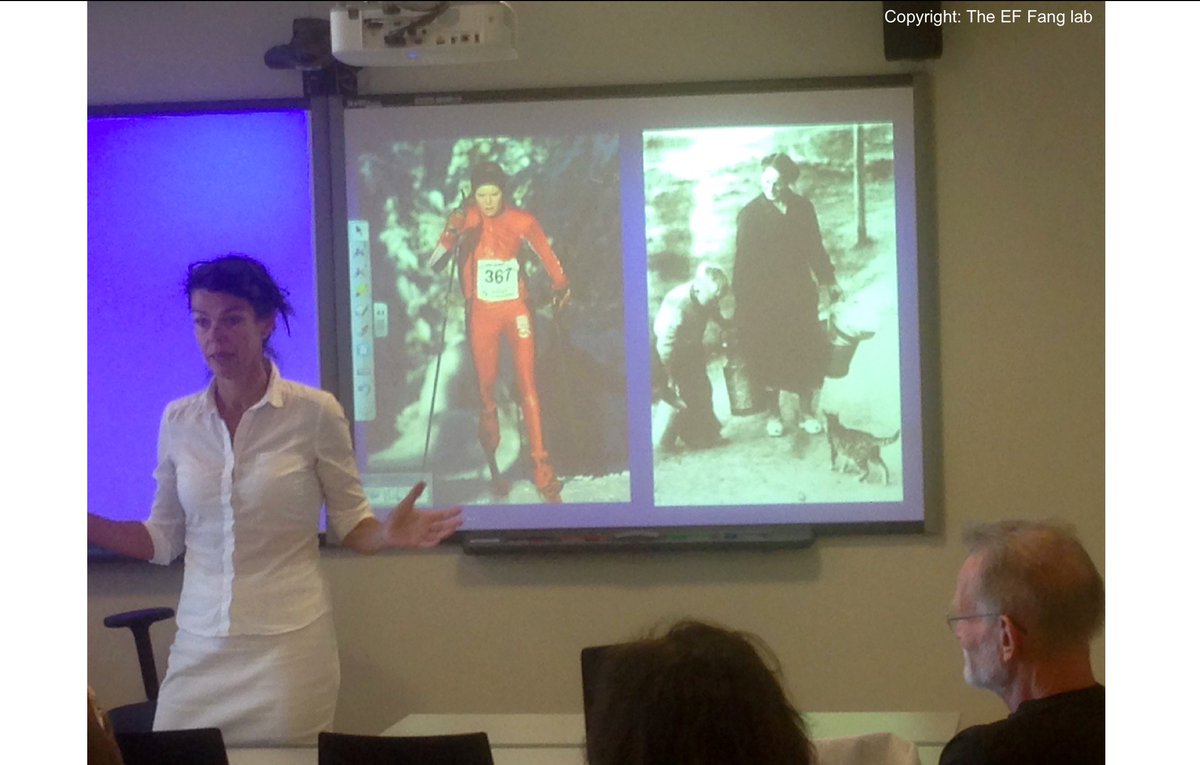 TheFangGroupUiO's tweet photo. Thanks for the highly informative talk by Prof. Linda H. Bergersen on running, L-lectate and healthy brain. Prof. Jon Storm-Mathisen gave an inspiring lecture on Brain anatomy and main transmitters. #ahus;#UIO https://t.co/TLGFw0vLtS