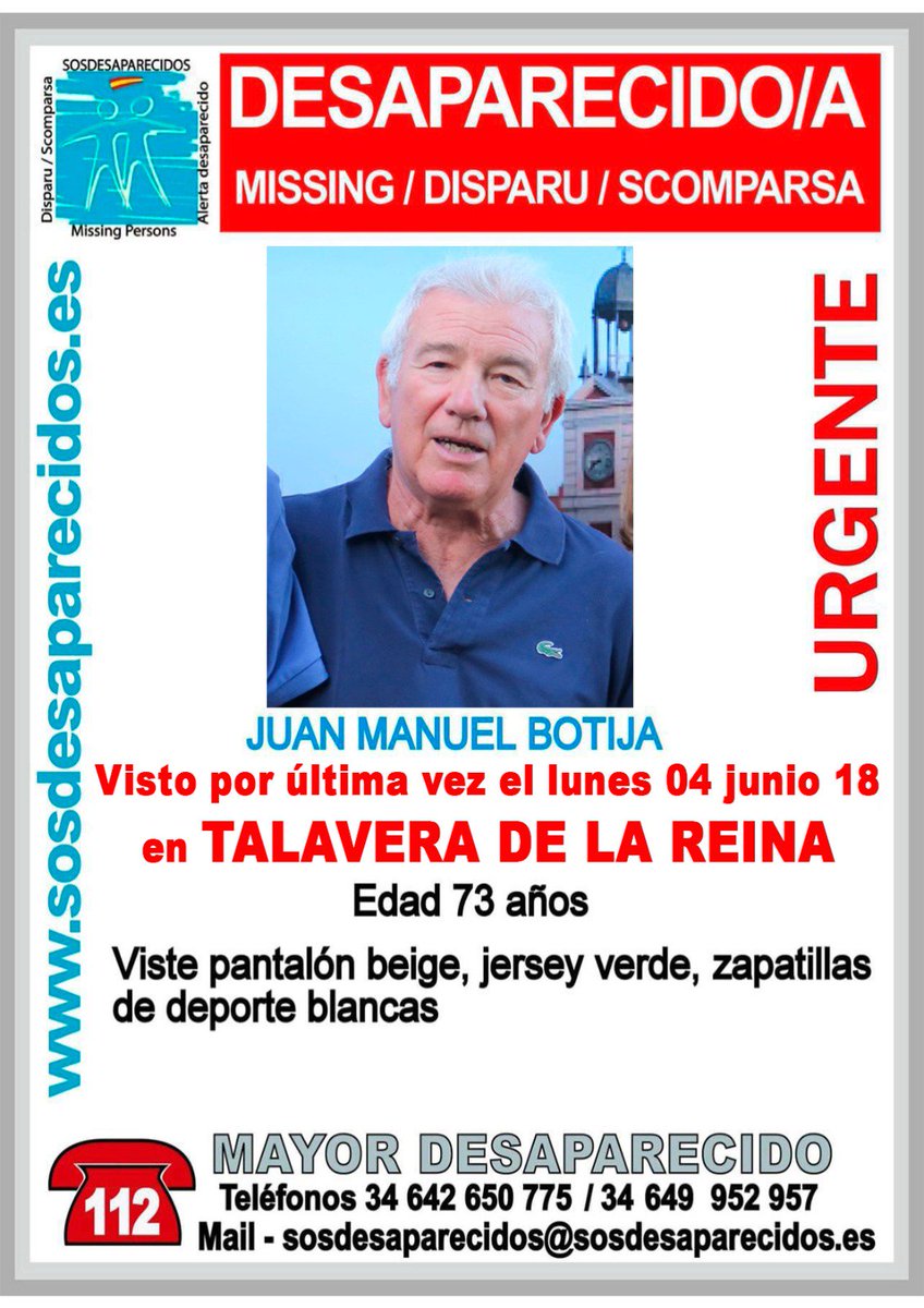 federicopeinado's tweet photo. Cuatro días ya sin saber nada de él :-( ¡cualquier pista y cualquier ayuda con la difusión es bienvenida! @sosdesaparecido #Desaparecidos https://t.co/brKyAsyXn9