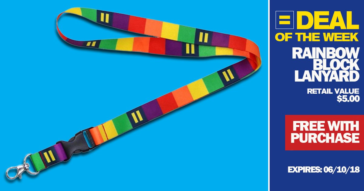 Deal of the Week - Rainbow Block Lanyard - Retail Value $5.00 - Free with purchase - Expires: 6/10/18