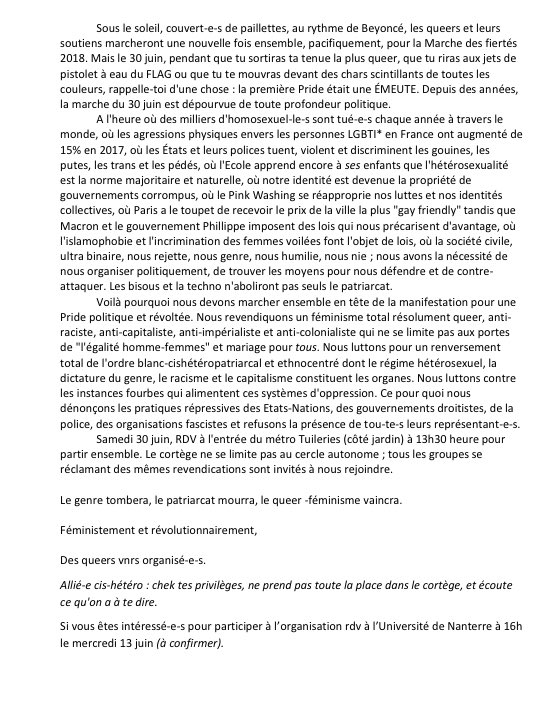 P8enLutte's tweet photo. 🔥🔥🔥🔥🔥🔥
APPEL DE COPAINES VNR POUR UNE PRIDE POLITIQUE ET RADICALE 
🔥🔥🔥🔥🔥🔥🔥

[a rt💖] https://t.co/cx8nnvzRg1