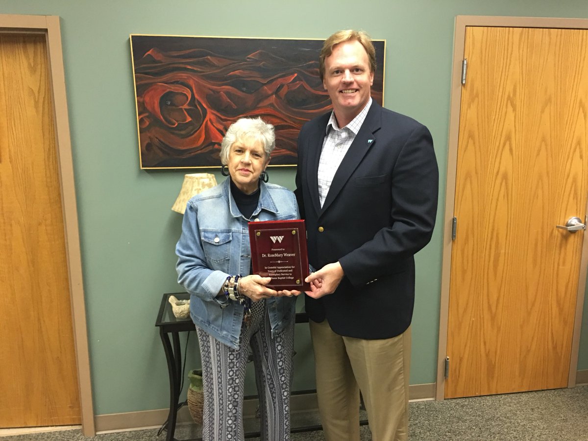 williamsbaptist's tweet photo. Dr. RoseMary Weaver was recently honored for her years of service and great influence at WBU. Read more about it here:

https://t.co/NQT8VnWtzZ https://t.co/ebzUxgtIAa
