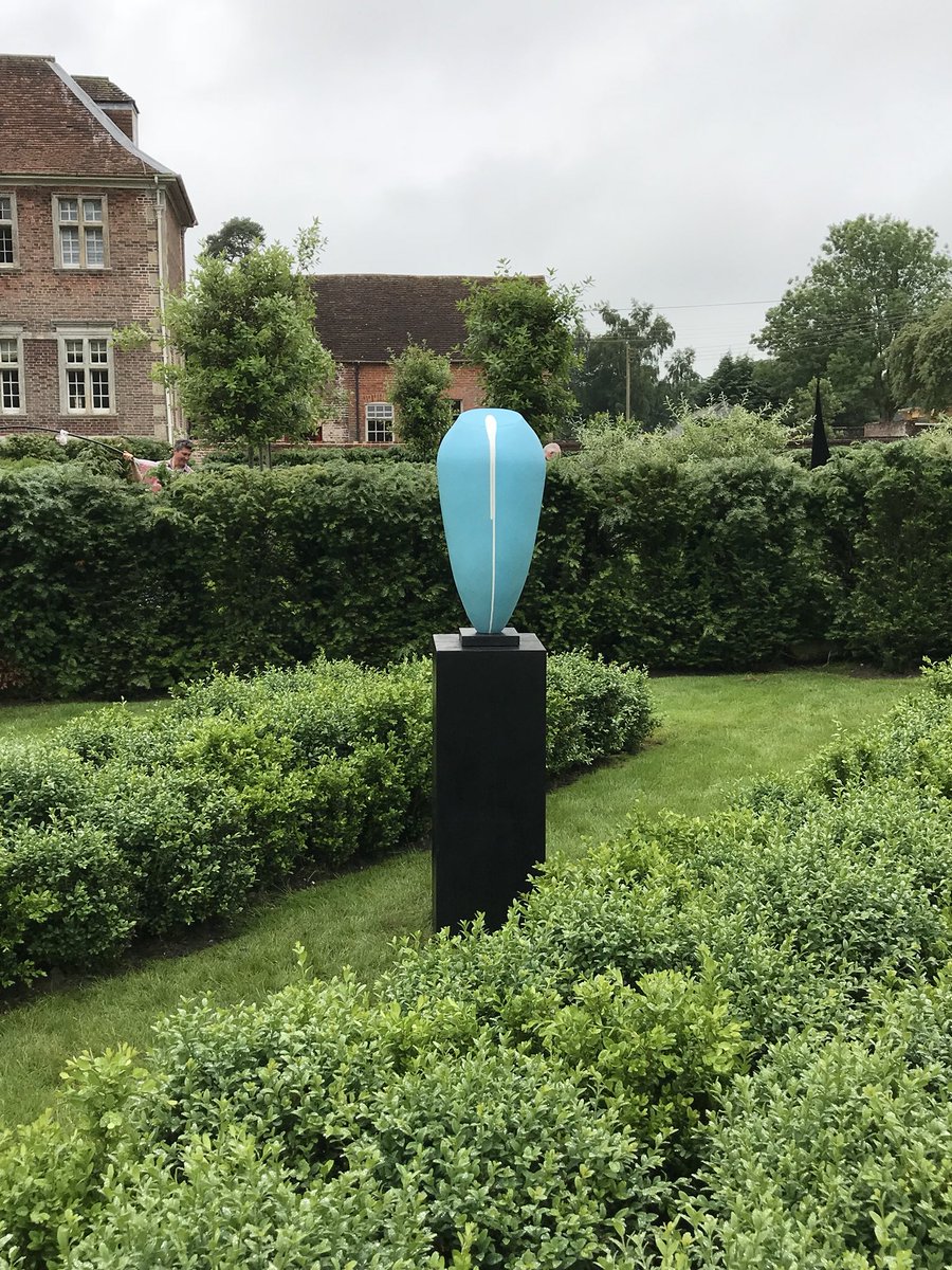 patriciavolk's tweet photo. Nice to see my work out in the open, even on a dull day.  Will be in good company #urchfontmanor #friendsofthegardens Friday 22 June 2018 — Sunday 8 July 2018 @ Urchfont, Wiltshire https://t.co/BD000tlkTV