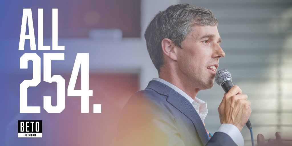 We'll be driving into Cooke County tomorrow to hold a town hall in Gainesville. Once we do, we'll have visited all 254 counties of Texas! If you're in Gainesville, join us at the Santa Fe Depot. For everyone else, be sure to watch live on our FB at 1:00 CT. RT to spread the word.
