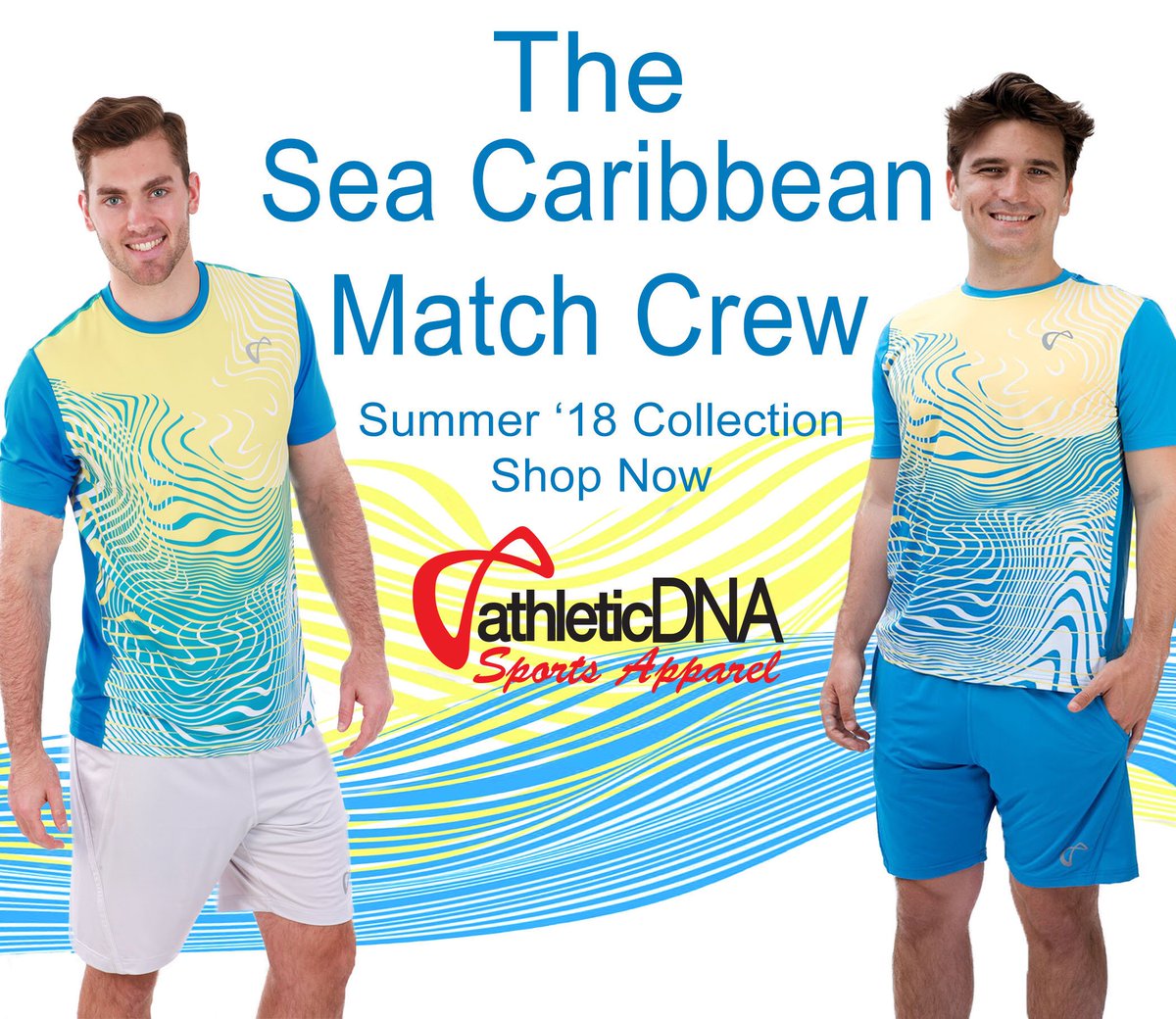 AthleticDNA's tweet photo. Stay cool out in the Summer heat with the new Sea Caribbean Match Crew! Shop the look now on https://t.co/cElRSliErG!
#athleticdna #summercollection #summer #summerstyle #tennis #courtstyle #shopthelook #shopnow #mensstyle #instafashion https://t.co/748UhCDnwh