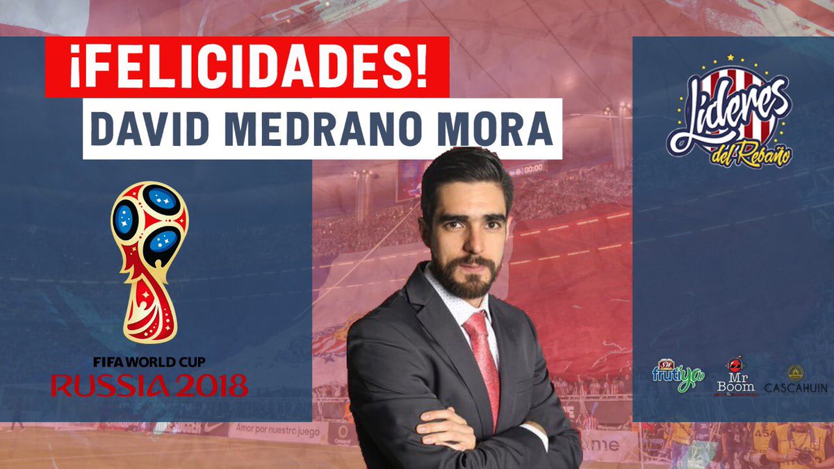 _los_lideres's tweet photo. Enhorabuena a nuestro muchacho @deividmedrano que a sus 28 años cubrirá su primer mundial para @deportesWRADIO mucho éxito, disfrútalo y diviértete. #VamosGanando #Rusia2018 https://t.co/XOLqBGY8Zr