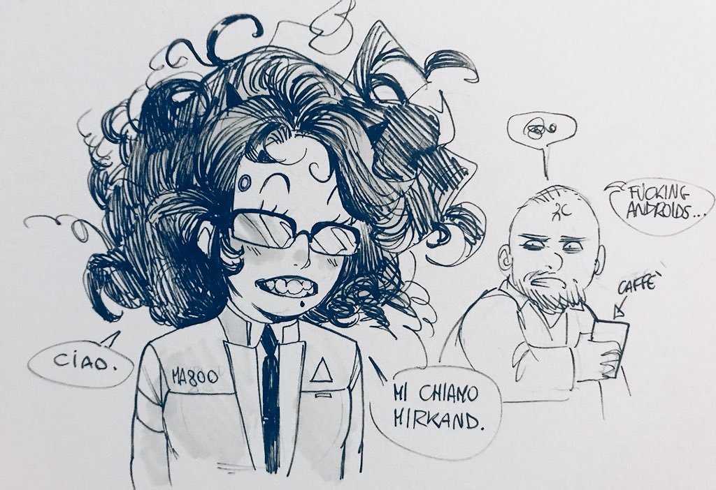 Me as Connor, <a href="/davideggcaci/">Davide G.G. Caci</a> as Hank. #DetroitBecomeHuman