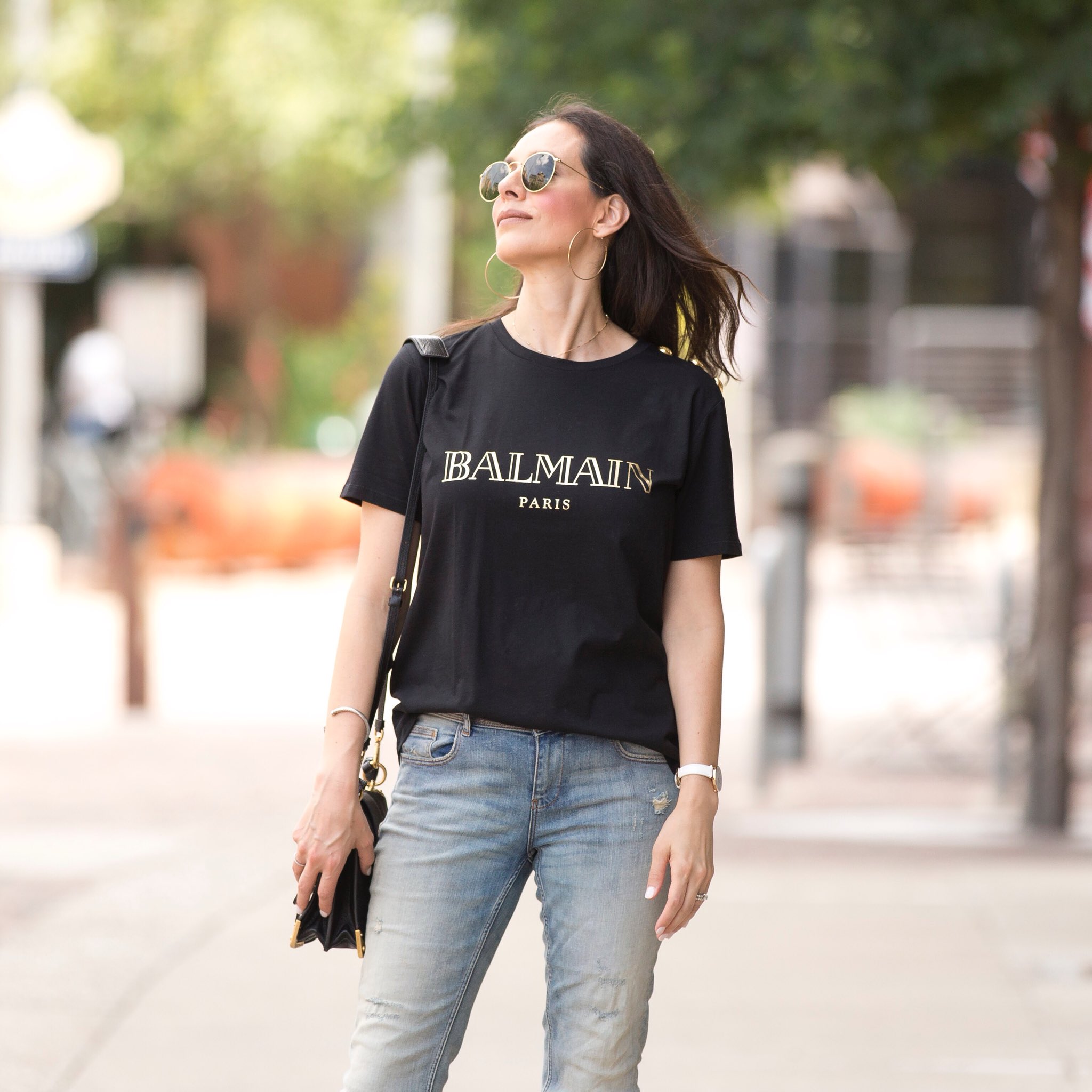 Balmain t shirt outfit hotsell