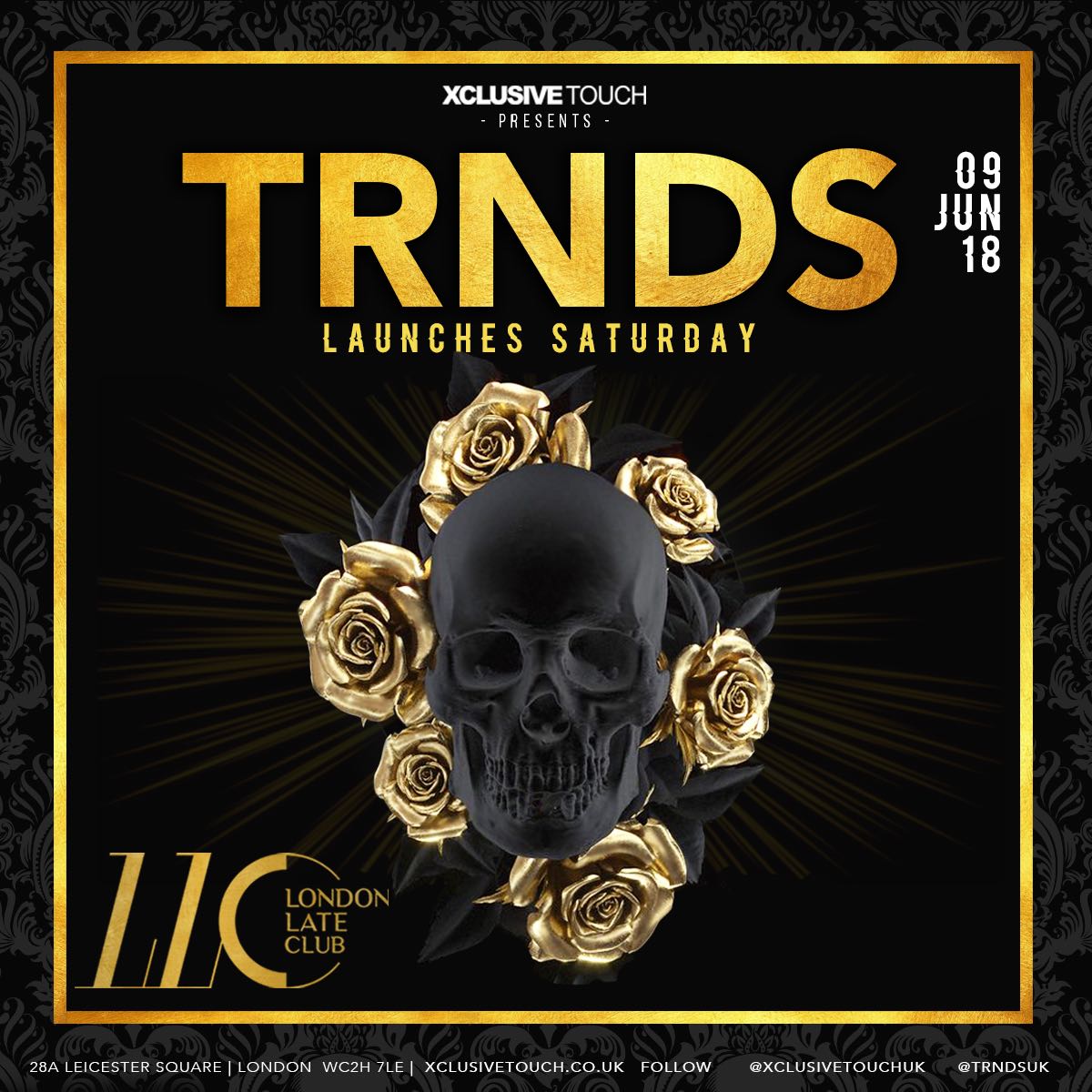 LLCLDN's tweet photo. official launch party of Trends @llcldn presents by @xclusivetouch @WeAreTRNDST @BEST_of_LONDON_ 
TRNDS Saturdays also attract the best of party atmosphere from the  Trendiest people in the clubbing scene to people in music industry. https://t.co/QJnKHXH5fL