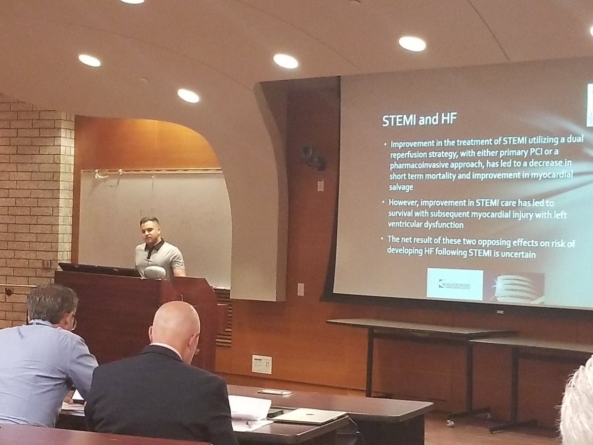 CVC_UAlberta's tweet photo. CVC trainee, Mike Raco, presents on temporal trends in STEMI at the #CSRD2018 @UAlberta_FoMD https://t.co/EqhAAMtXXI