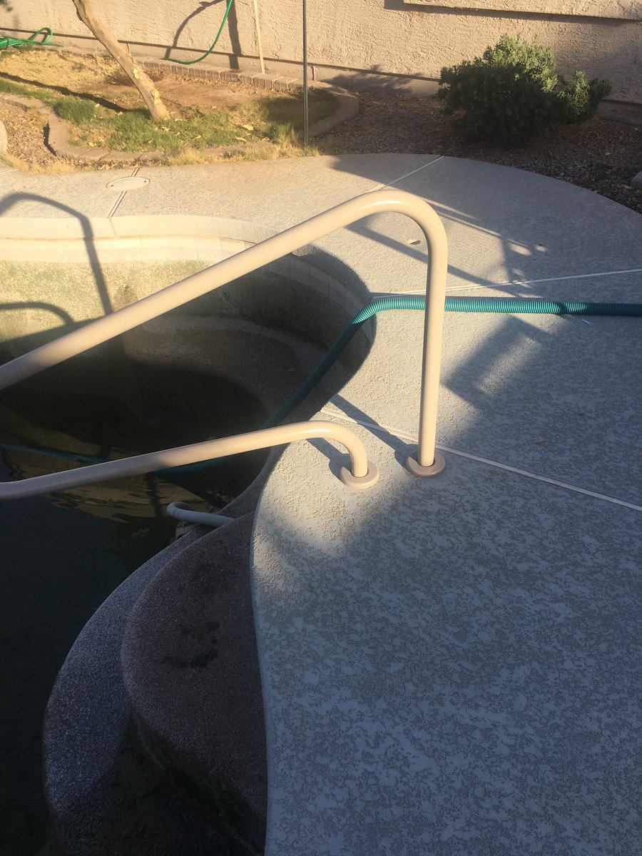 New handrail install by Sun Water Pools.
