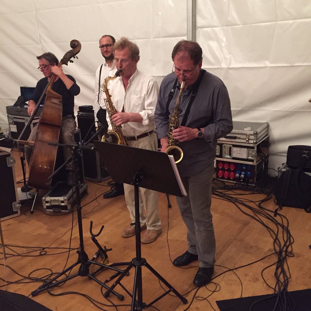 Multi talent Roy on sax (also a committee member :-)) #ecsite2018