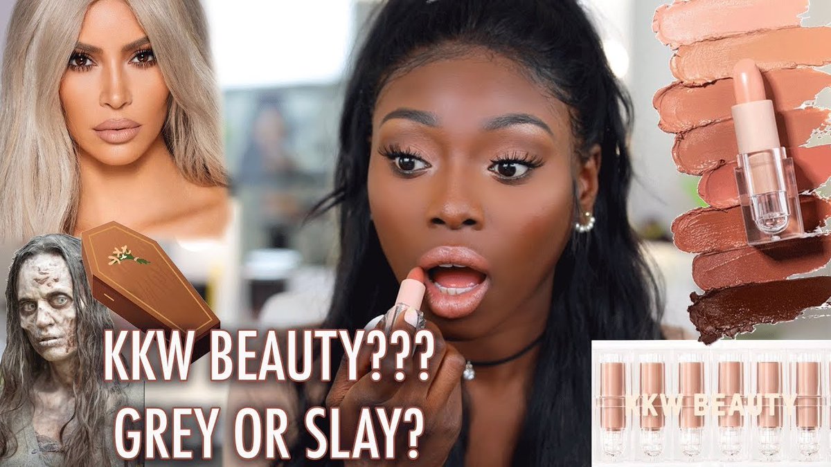 Trying the new KKW Beauty nude Crème lipsticks https://youtu.be/CcG4EPhTaJc...