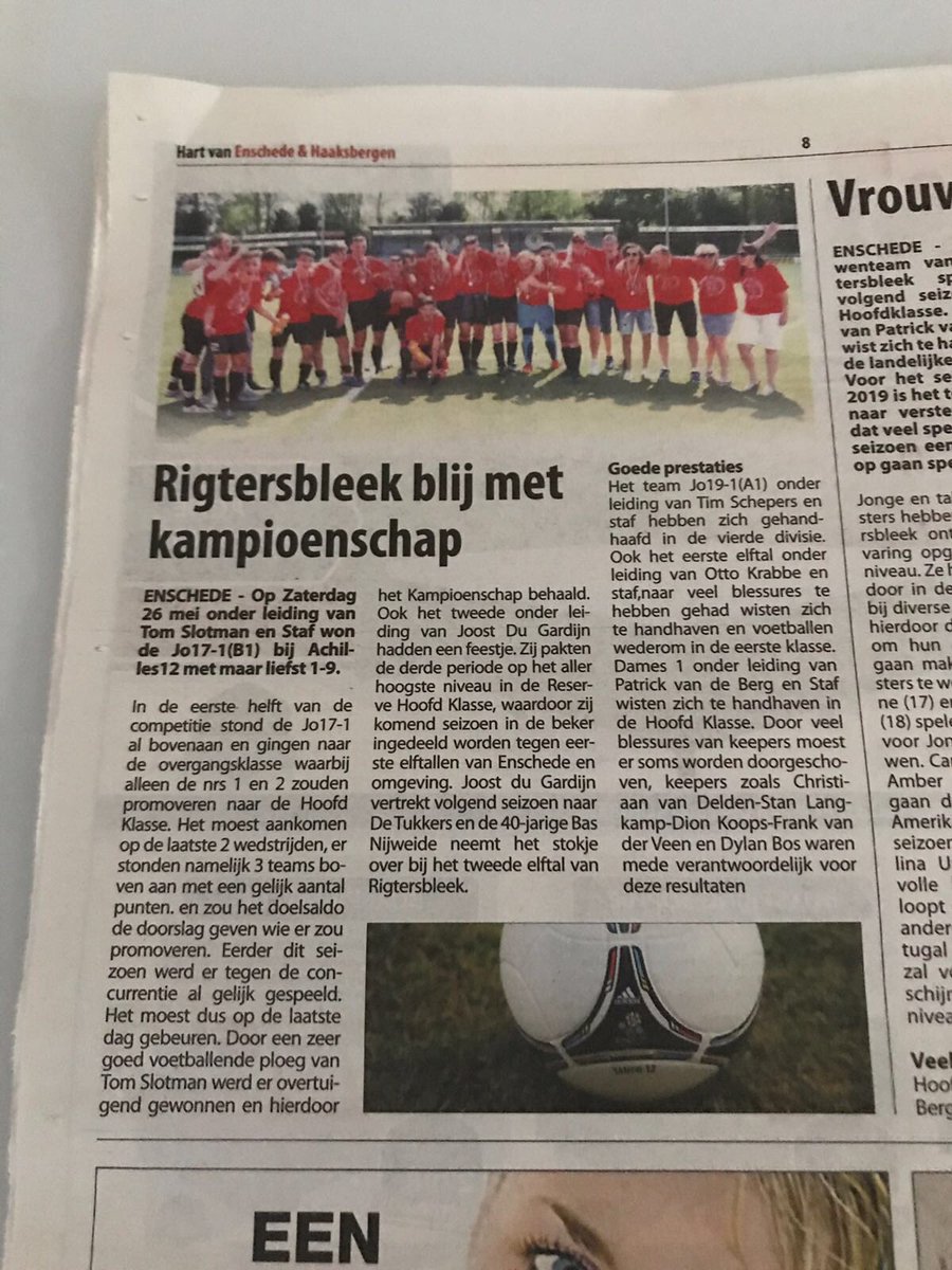Rigtersbleek 2 wint 3e periodetitel in de reserve Hoofdklasse. Het is niet onopgemerkt gebleven. <a href="/Rigtersbleek/">Rigtersbleek</a>