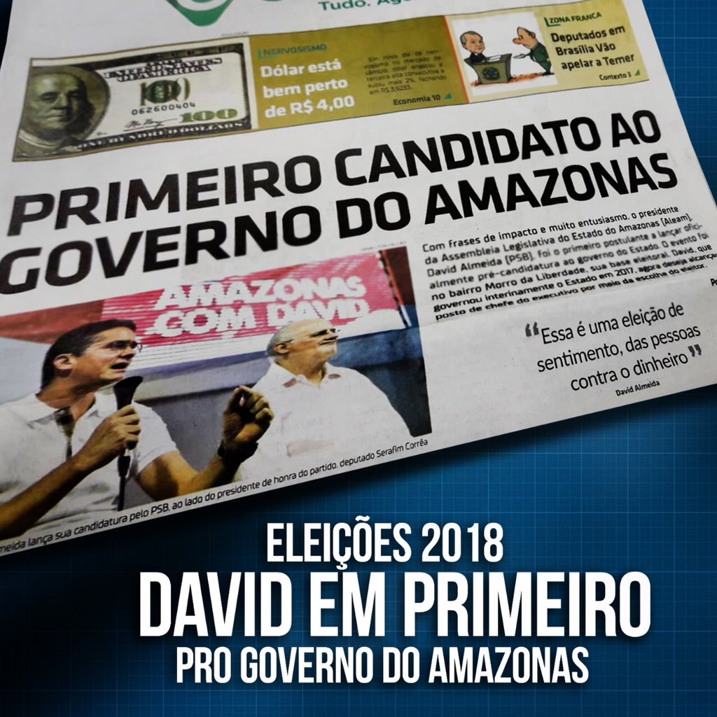 DavidAlmeidaAM's tweet photo. Capa do jornal EM TEMPO desta sexta 😃👏 #AmazonasComDavid https://t.co/ZErX61Nwpc