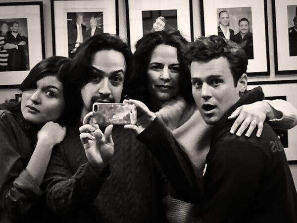 hamilexi's tweet photo. What do you get when you cross your ex wife, your adopted mom, and your celebrity crush? Why, #NationalBestFriendDay, of course! (Please pardon my eyebrows...) https://t.co/w96D3LstW2