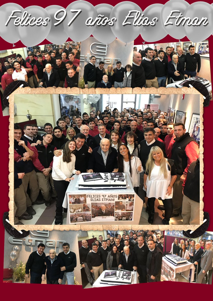 Etman_Oficial's tweet photo. 🤗Compartimos con mucha Alegría y Orgullo el hermoso festejo que tuvimos hoy en casa central junto a nuestro gran equipo por el cumpleaños de nuestro querido fundador Elias Etman 🎈🎈🎈 https://t.co/X3vgvRrVaC