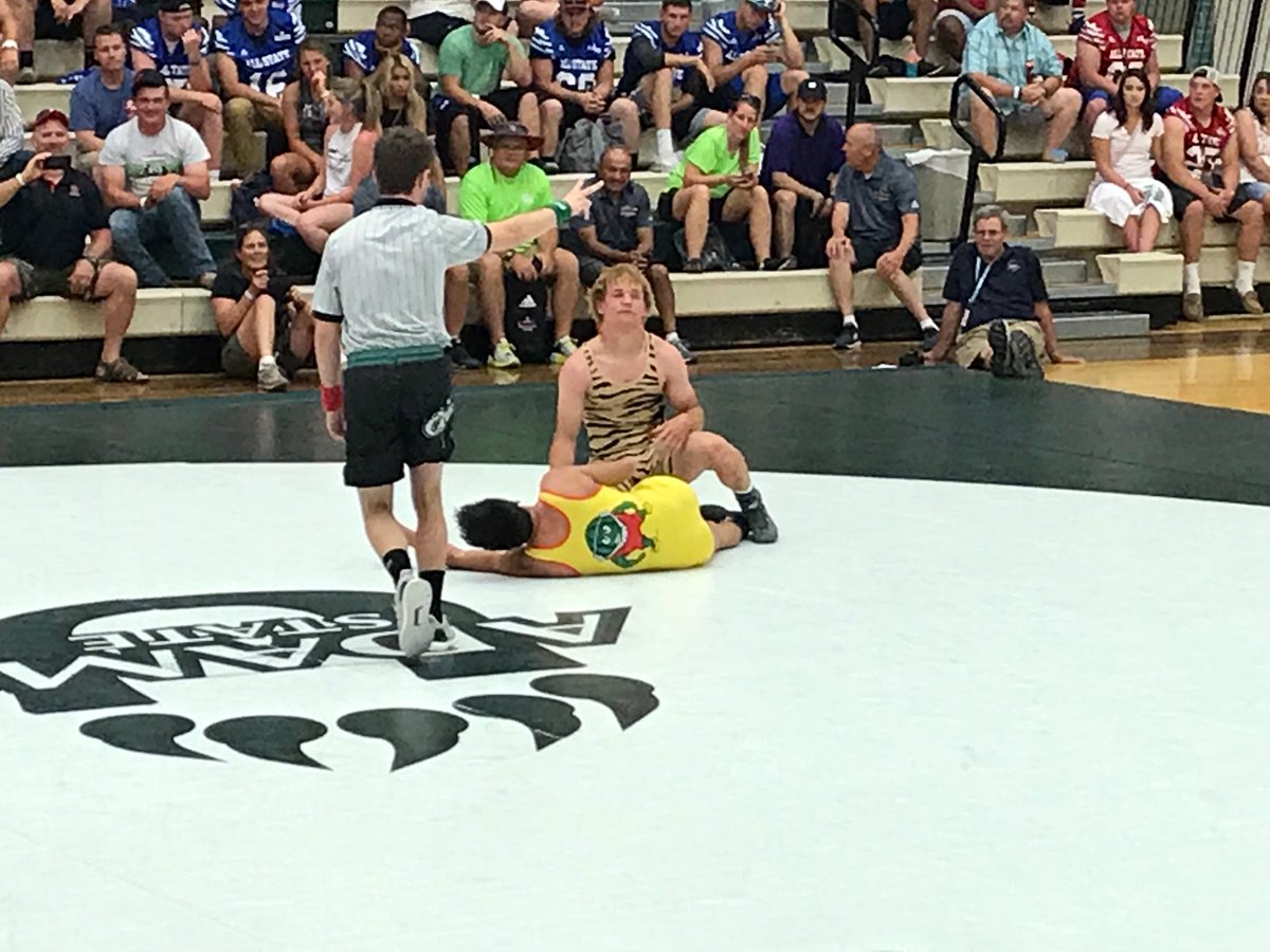 CCHSAthletics_'s tweet photo. Congratulations to 2018 CCHS Grad Zac Hanenberg at All State Wrestling at ASU.  Wins 4-2 in OT vs Rocky Ford State Champ. https://t.co/nOWNSG5jqA
