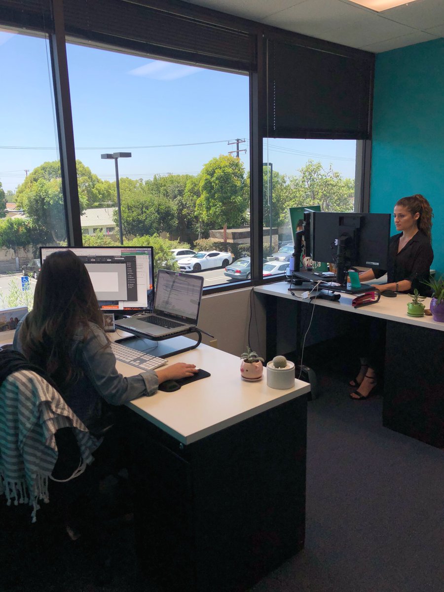 ndmcomm's tweet photo. Diana and Monique working hard while enjoying their view at our new office space. https://t.co/aKL181R05m