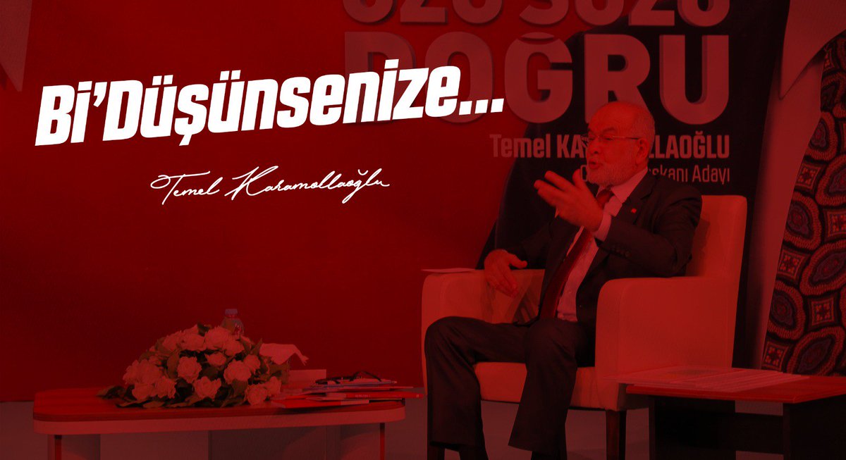 SaadetPartisi's tweet photo. "Bi'Düşünsenize..." #TemelBaşkanArenada https://t.co/vAwD3mE6wu