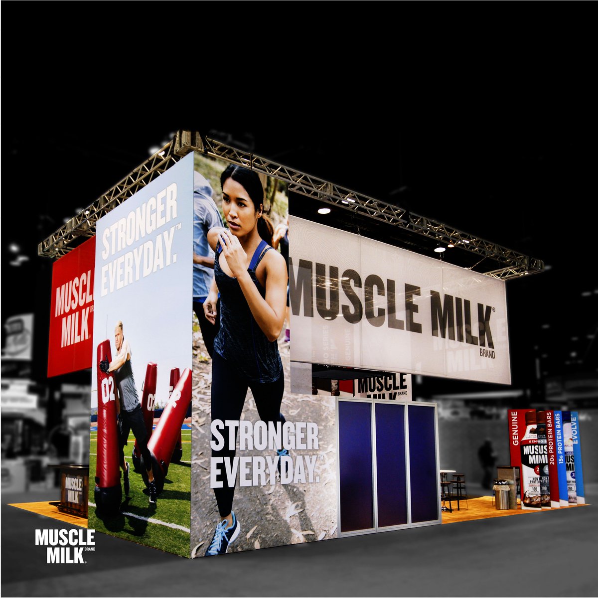 ExhibitPartners's tweet image. Flashback Friday. Last year our awesome partners @musclemilk returned to NACS with this impactful, and exciting booth! It was the second year being showcased and still a heavy hitter!