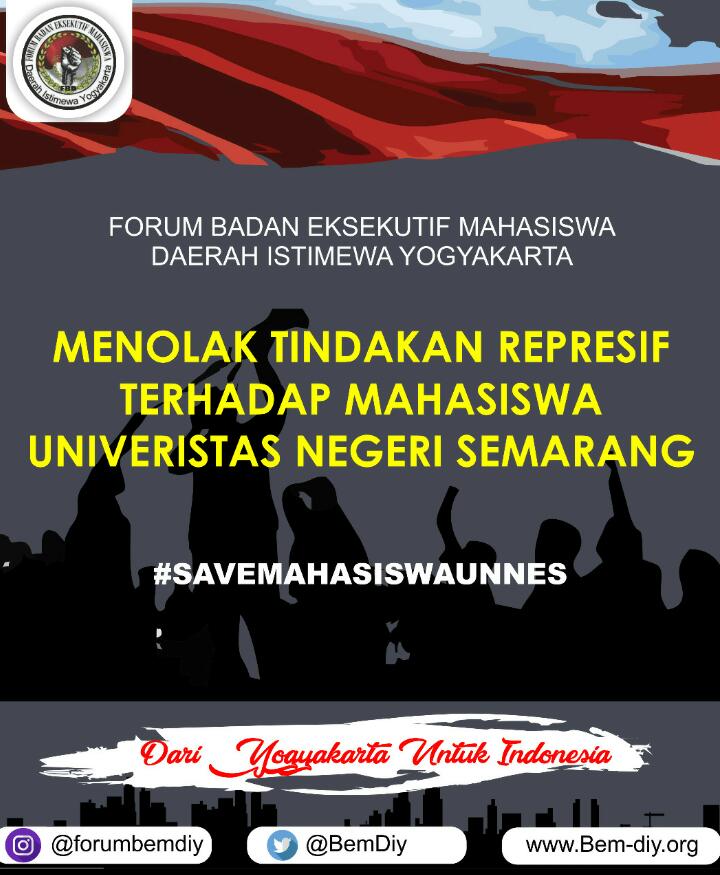 BemDiy's tweet photo. #forumbemdiy maju terus dukung perjuangan Mahasiswa, tolak segala bentuk tindakan represif #SavMahasiswaUnnes #SAVMAHASISWAUNNES #jogja 
#bemdiy #BemDiy #fbd
@bemkmunnes @menristekdikti @poldajateng_  @dprdjatengprov @PemkotSemarang @DPR_RI https://t.co/huFJgiKItf