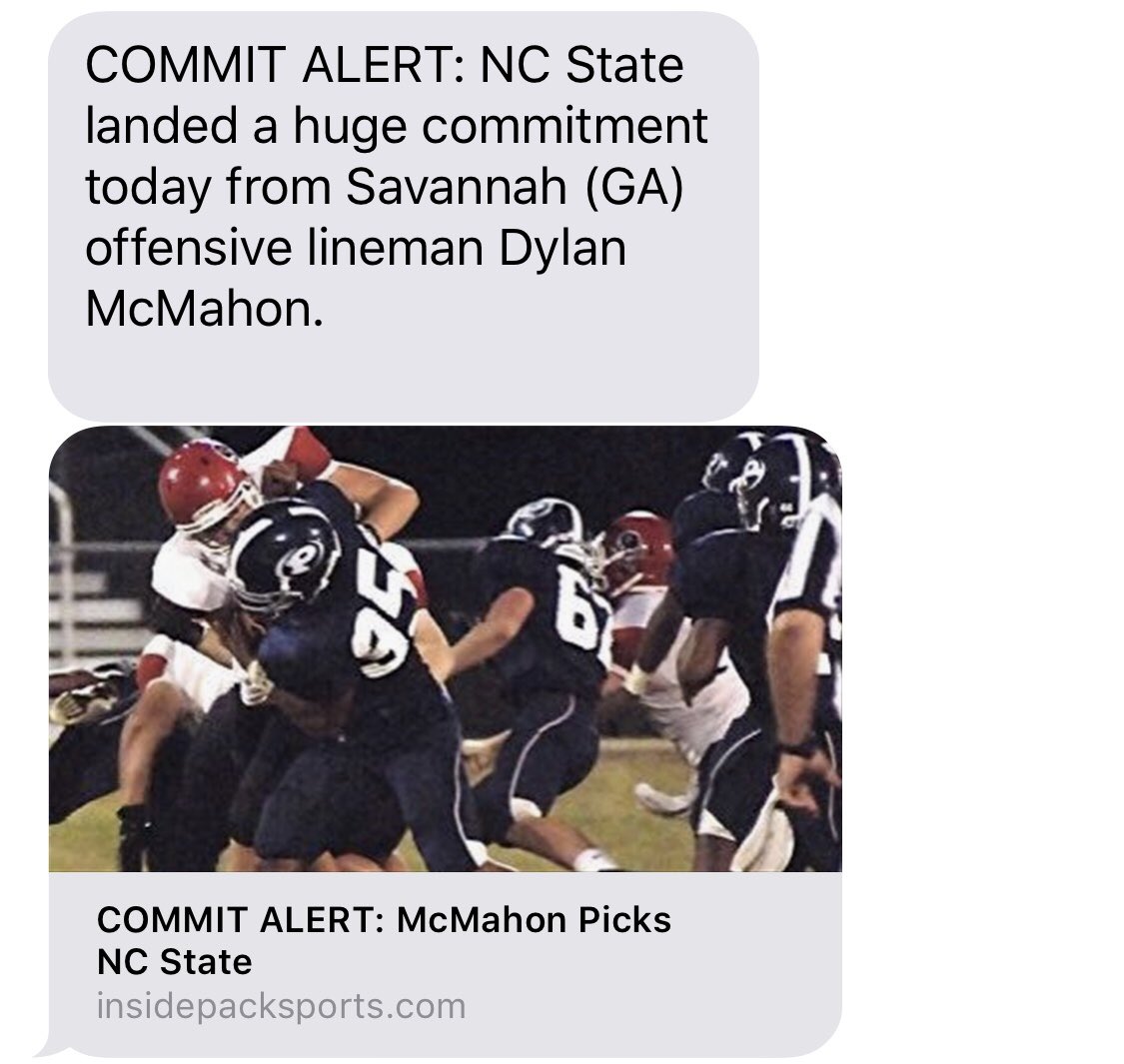 BPCox_'s tweet image. Got my text from Hendu &amp;amp; Steve on the Wolfpack’s latest commitment! Did you? 

#GetInside @InsidePackSport