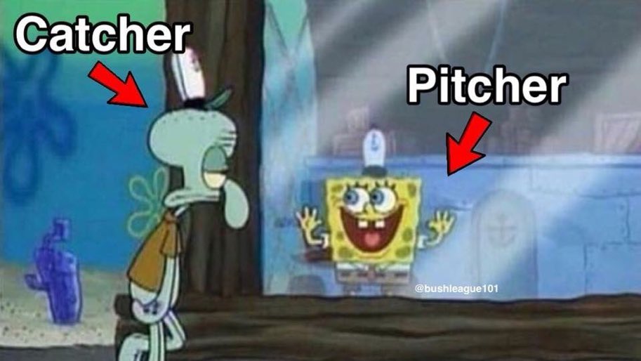 How pitchers and catchers are when they do a bullpen session 😂