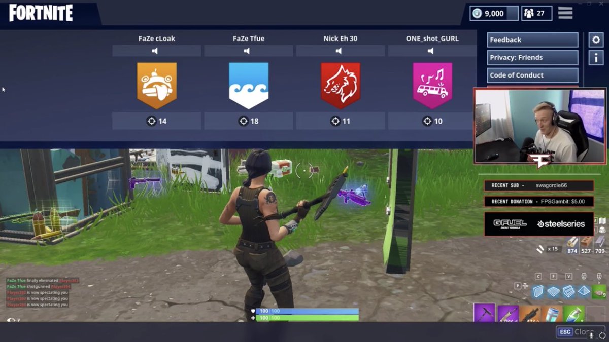 THEY KILLED OVER HALF THE LOBBY 💀

<a href="/cloakzy/">cloakzy</a> &amp; @TTfue just helped drop 53 kills as a Squad in their #FridayFortnite 2v2 match....