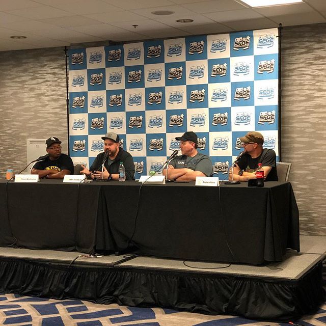 GenXGrownUp's tweet photo. GXG on a panel about podcasting #genx #genxgrownup #podcasting #southernfriedgamingexpo #conventionpanel https://t.co/l46TvfW2Q3 https://t.co/Tj2TJx6Xnk