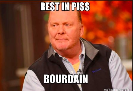 _BroHollywood's tweet photo. #AnthonyBourdain #Bourdain #MarioBatali https://t.co/C0B8y6w7Zu