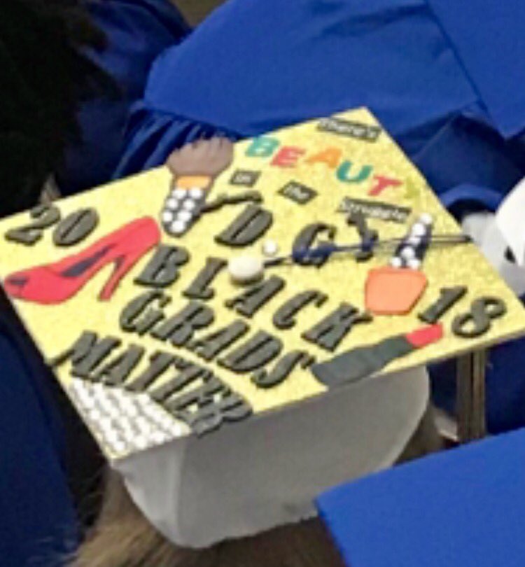 PhillyVirtual's tweet photo. PVA Graduation Day Cap decor! @PHLschools #blackgradsmatter #Grad2018 #phillygrad https://t.co/9Nif8asskw
