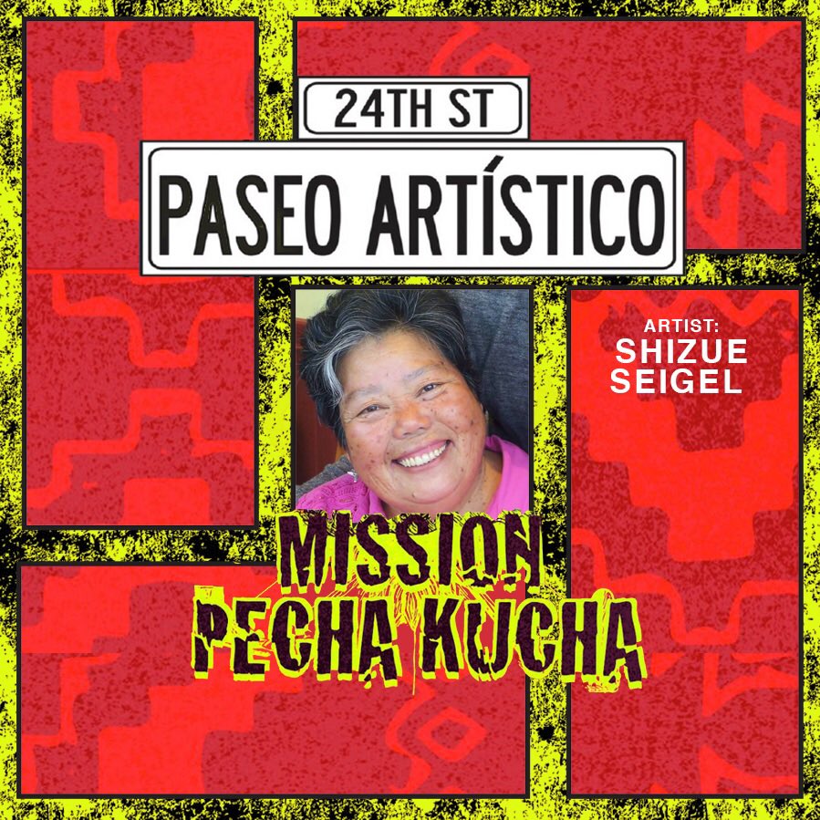 This SAT at <a href="/AdobeBookShop/">Adobe Books</a> (3130 24th St.) from 6-7PM, Pecha Kucha featuring <a href="/Gallerina99/">deCoy Gallerina</a>, @ShizWrite, and Chloe Villegas #paseoartistico #calle24 #LaMision #latinoculturaldistrict #MissionArts #DecoyGallerina #ShizueSeigel