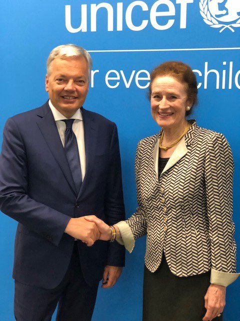 Thank you Deputy Prime Minister and Minister of Foreign Affairs <a href="/dreynders/">Didier Reynders</a> for our productive discussions on the protection of children affected by armed conflicts. Belgium's support is helping save the lives of #ChildrenUnderAttack.