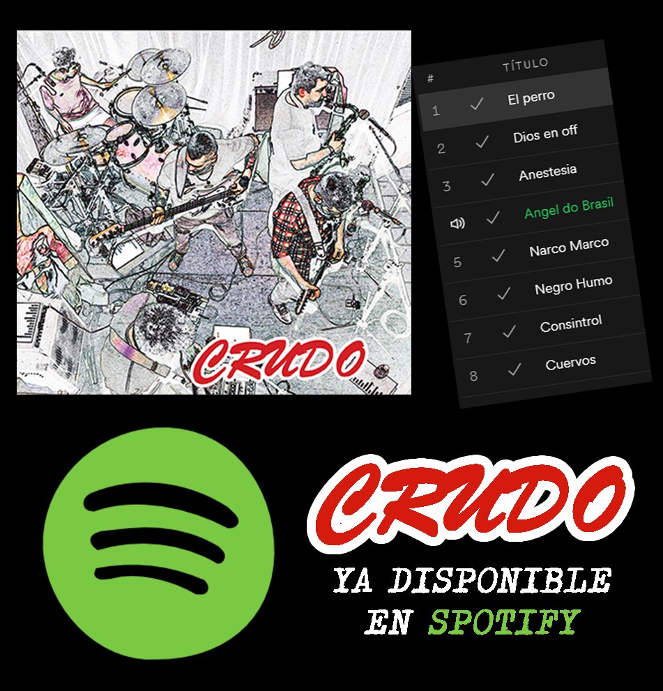 Ya pueden escuchar nuestro inédito CRUDO en Spotify
Buscanos o ingresá al link: open.spotify.com/album/3ny8076v…